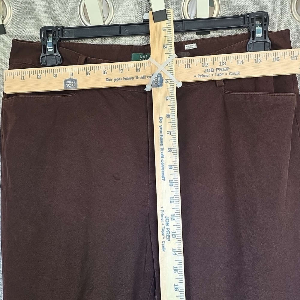 Lauren Ralph Lauren Dark Brown Straight Leg Pant Women‎ Sz 12 H3 2025278 - Picture 3 of 11